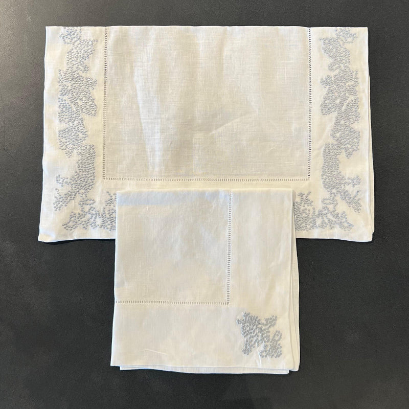 Florence Grey Table Set- طقم مفارش طاولة Florence Grey