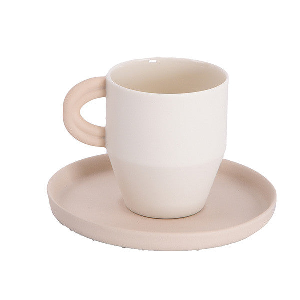 Beige Vega Coffee Set, 2 pcs - طقم قهوة 2 قطعة, اللون بيج