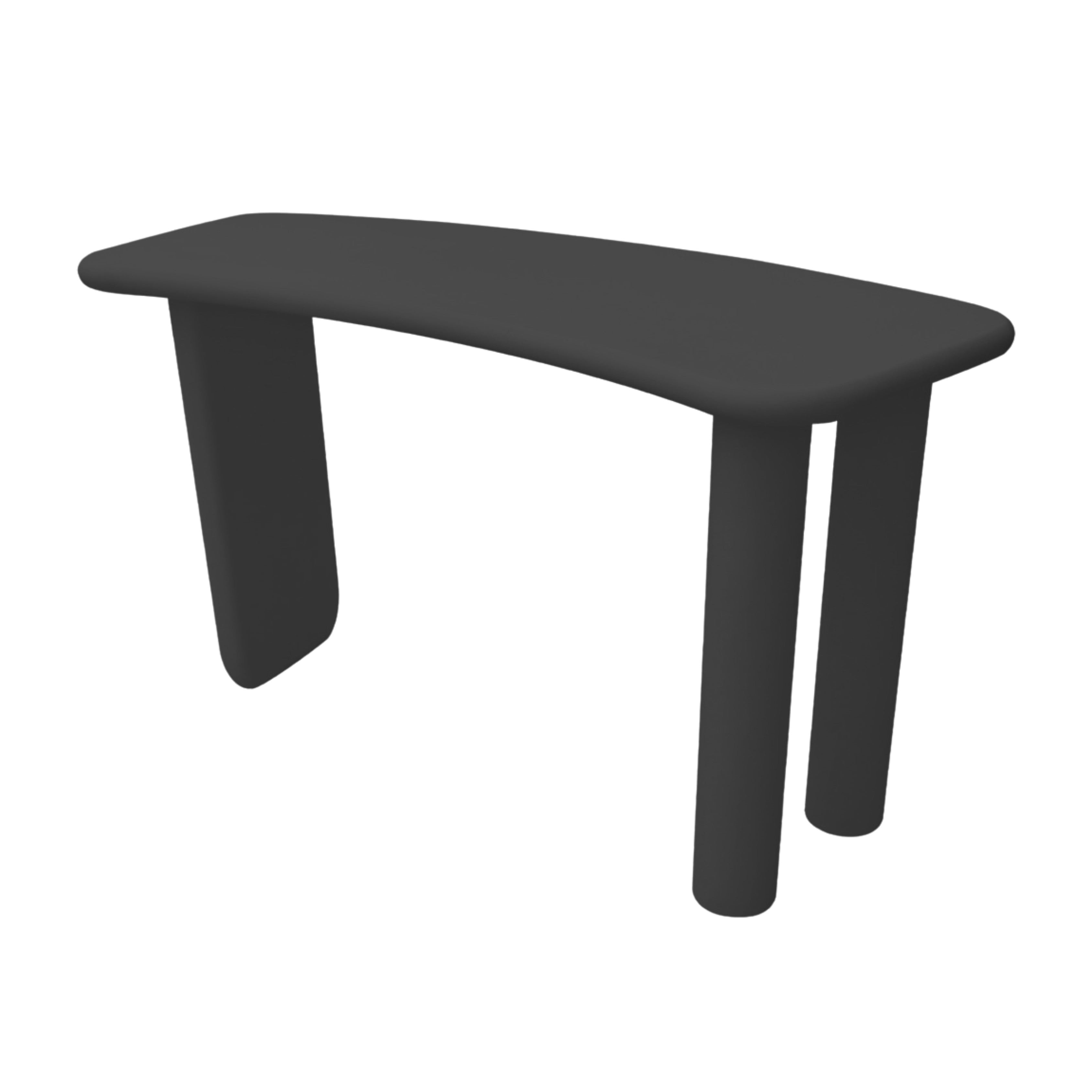 Marseille organic console table, Black Color - Marseille طاولة كونسول عضوية, لون أسود