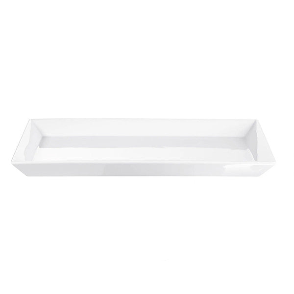 Rectangular Serving plate 22x34x2.5cm , White Color - طبق تقديم مستطيل 22x34x2.5 سم , لون أبيض