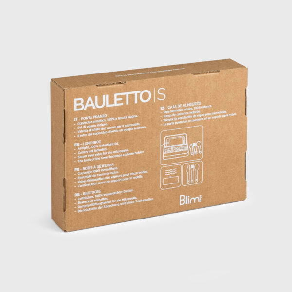 BAULETTO Lunchbox S model , Carbon Black Color - صندوق طعام BAULETTO  ، موديل S ، لون أسود