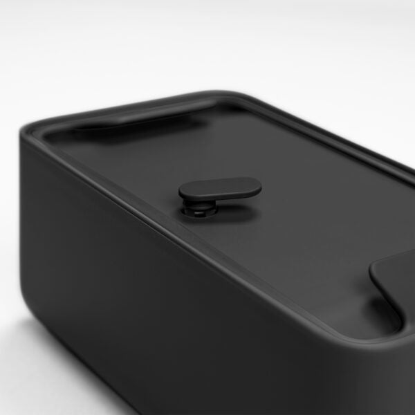 BAULETTO Lunchbox S model , Carbon Black Color - صندوق طعام BAULETTO  ، موديل S ، لون أسود