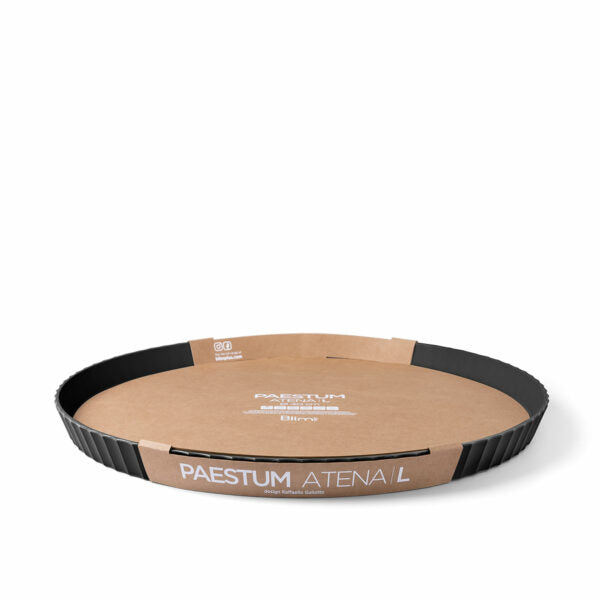 Round Large ATENA Tray , Carbon Black Color - صينية ATENAكبيرة , لون أسود