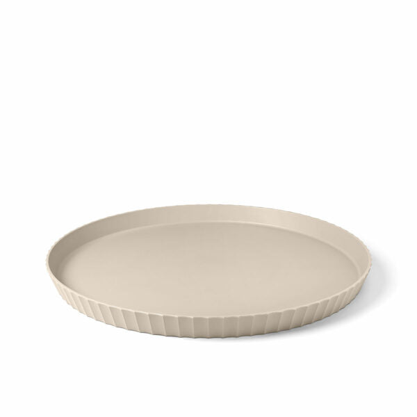 Round Large ATENA Tray , Moka Grey Color - صينية ATENAكبيرة , لون رمادي / بيج