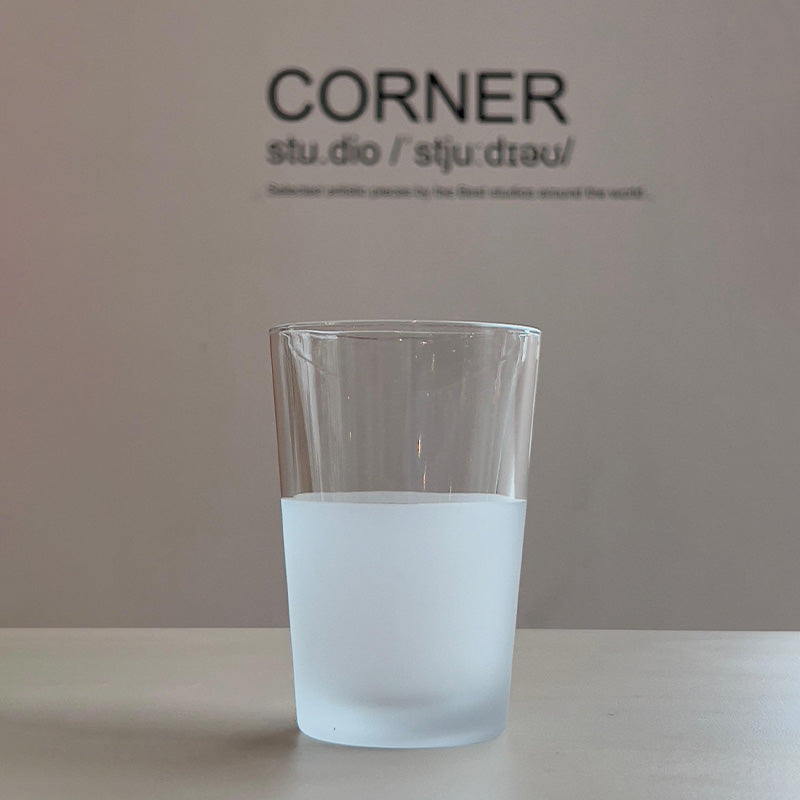 Glazed White Drinking Glass Set - طقم اكواب شفاف مطفي