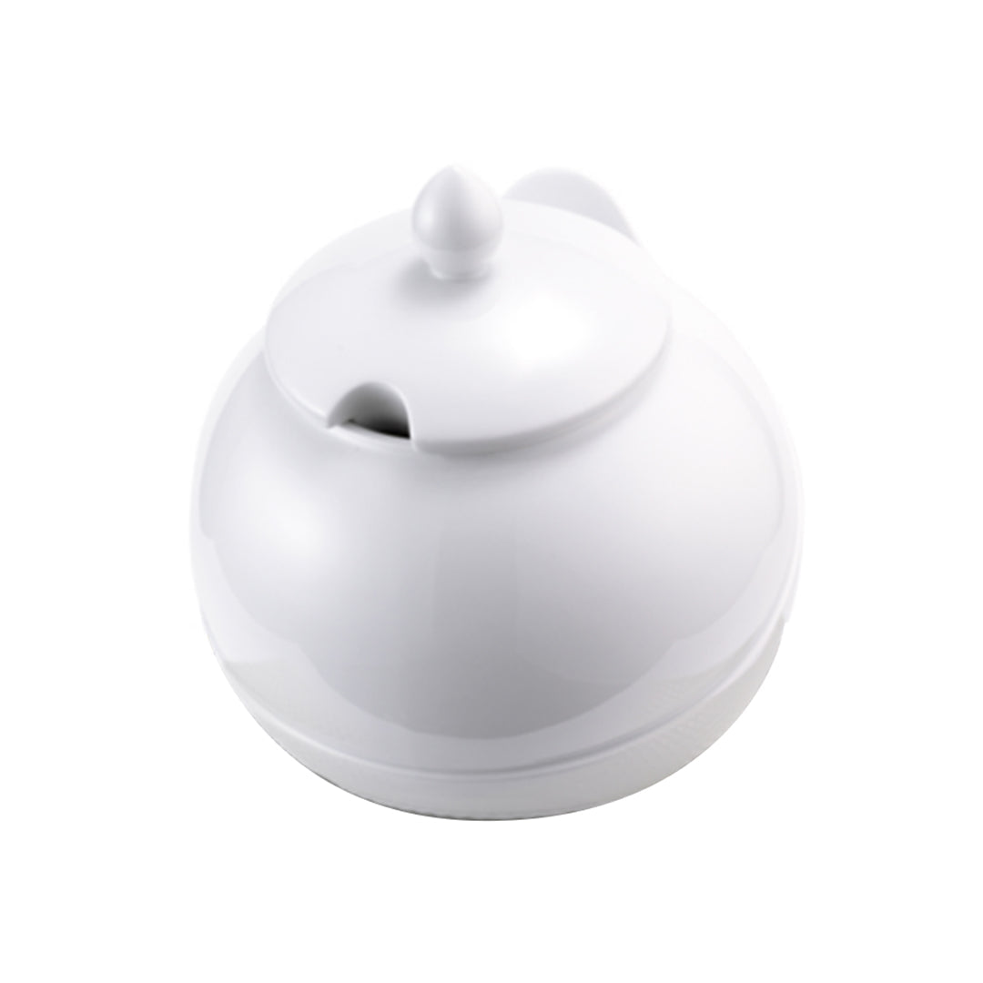 Small bowl with lid white- وعاء صغير مع غطاء أبيض