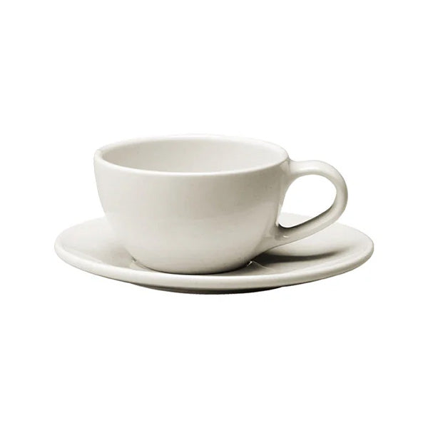 White, TOPO Cup & Saucer - كوب وصحن TOPO , أبيض