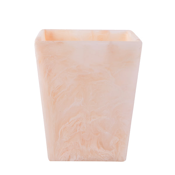 Rectangular Resin Waste Basket 25x25x30cm, Off White Color - سلة قمامة مصنوعة من الريزن 25x25x30سم, لون أوف وايت