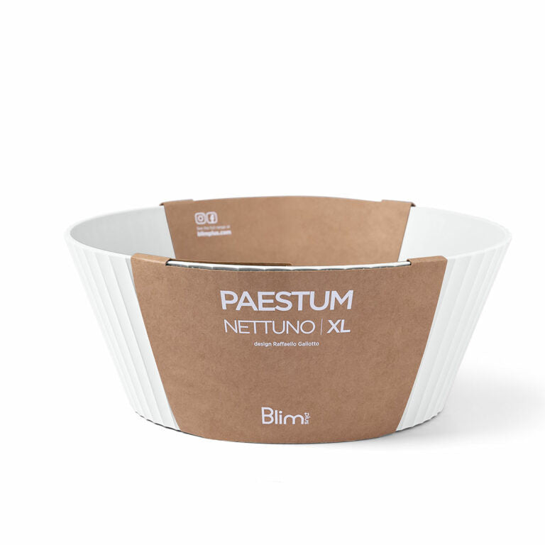 X Large NETTUNO Bowl , White Color - وعاء NETTUNO كبير جدا, لون أبيض