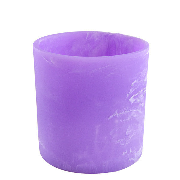 Round Resin Waste Basket 22x22cm, Lilac Color - سلة قمامة مصنوعة من الريزن 22x22سم, لون بنفسجي فاتح