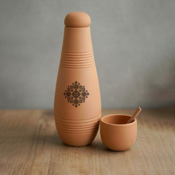 Water Drinking Pot With Cup, BLESSING- فخارة تنقية المياه