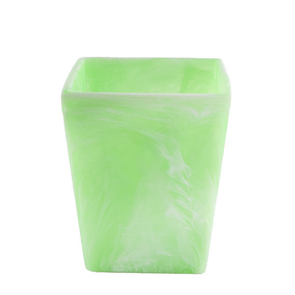 Rectangular Resin Waste Basket 25x25x30cm, Mint Color - سلة قمامة مصنوعة من الريزن 25x25x30سم, لون أخضر