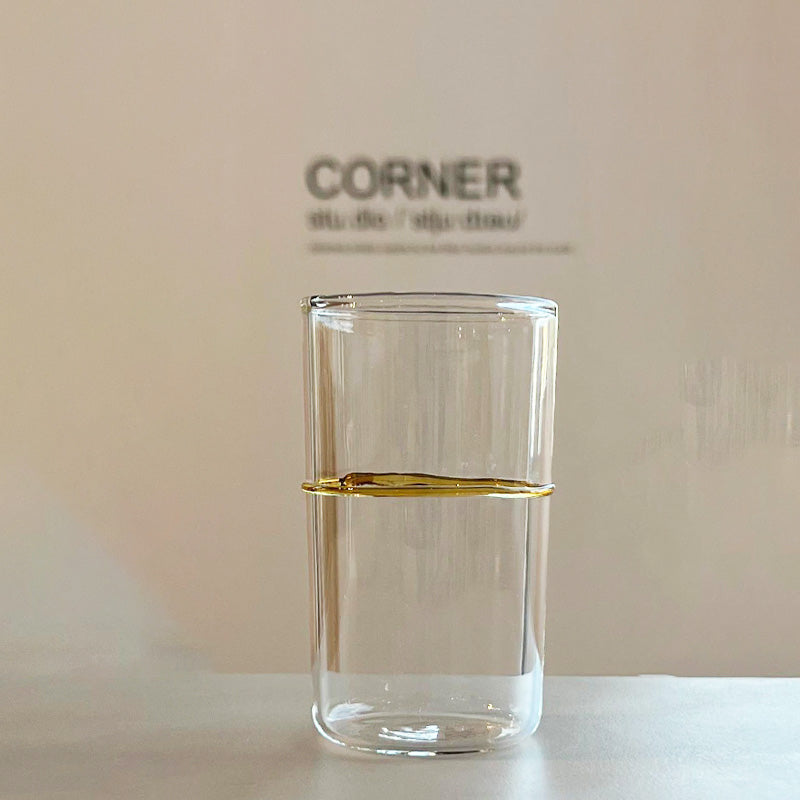 Amber Line Beverage Glass Set  - طقم اكواب بخط بني