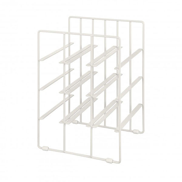 PILARE Wine 9 Bottle Storage Rack - Moonbeam Color - PILARE منظم مشروبات عدد 9 قاروره  - لون أبيض دافيء