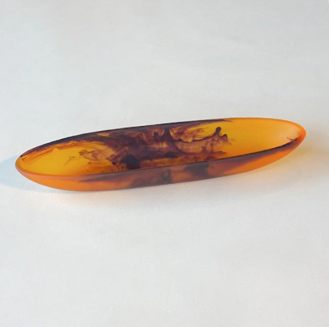 BOAT BOWL MEDIUM 45 x 11 x 6 CM TURTOISE - وعاء قارب متوسط 45 × 11 × 6 سم  بني