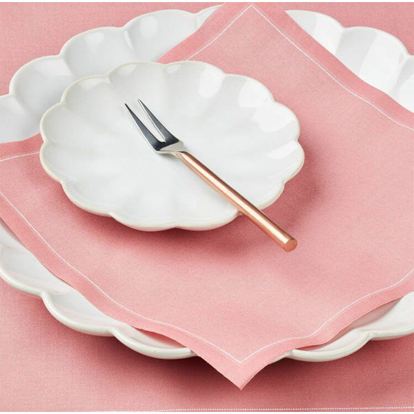 Dusty pink Napkin 20x20,4 100% Cotton, Rolls 25 -مناديل سفرة قطنية 20×20.4 ورددي ترابي , 25 قطعة