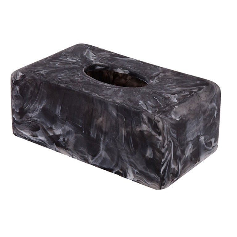 Large Rectangular Tissue Box 40x12x10cm, Black Color - علبة مناديل ورقية مستطيلة 40x12x10سم, لون أسود