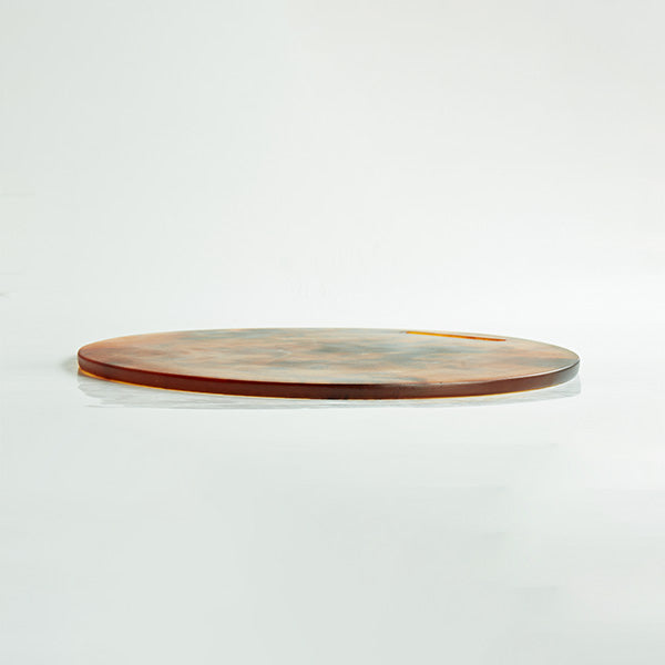 ROUND CHOPPING BOARD TURTOISE 15x15 CM -15x15 CM لوح تقطيع دائري بني