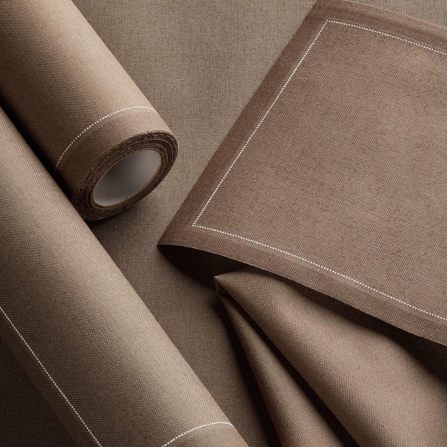 Taupe Napkin 11,7x11,7 Cotton 100% ,Rolls 50 -  مناديل سفرة قطنية 11,7×11,7 بني –  50 قطعة