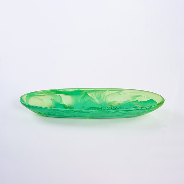 BOAT BOWL MEDIUM 45 x 11 x 6 CM PERIDOT - وعاء قارب متوسط 45 × 11 × 6 سم أخضر