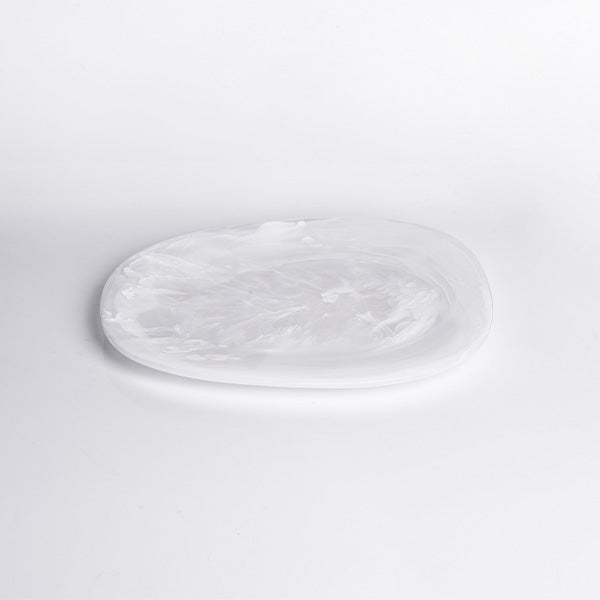 ORGANIC PLATTER MEDIUM WHITE 14.1X1.1 CM - 14.1X1.1 cm طبق وسط أبيض