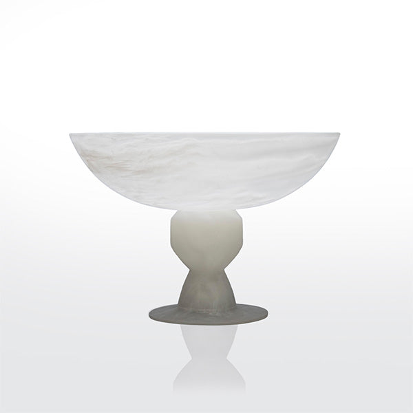 PEDESTAL BOWL WHITE 40 CM -وعاء قاعدة أبيض 40 سم