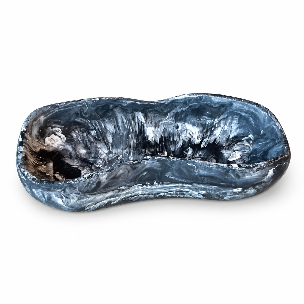 Black ,Rectangle Scallop Bowl - وعاء سكالوب مستطيل , أسود
