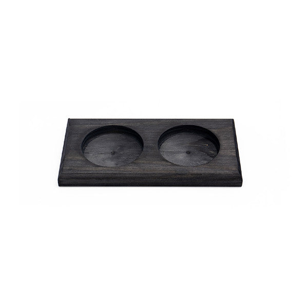Wooden stand for Bottle Soaps 20x10cm, Black Color - قاعدة خشبية للصابون 20x10سم , لون أسود