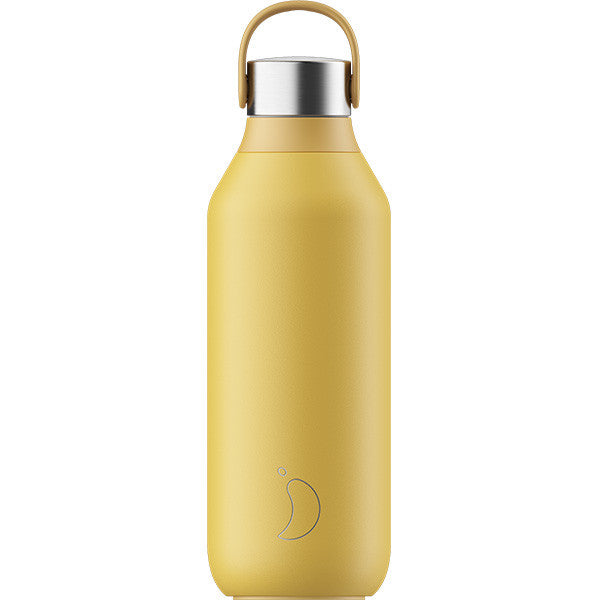 CHILLYS BOTTLES 500 ML POLLEN YELLOW - زجاجة مشروبات حرارية 500مل, لون أصفر