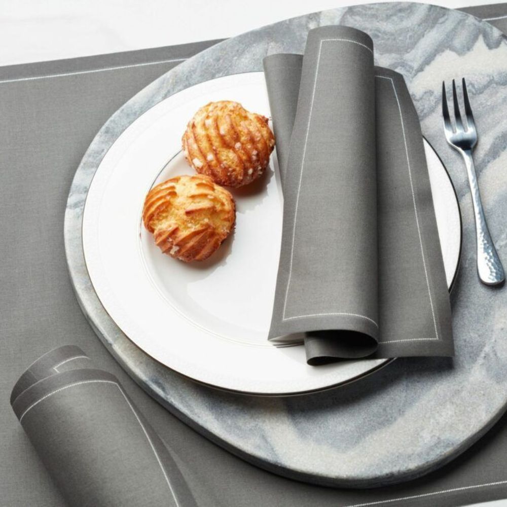 Grey Napkin 11,7x11,7 100% Cotton, Rolls 50 - مناديل سفرة قطنية 11,7×11,7 رمادي –  50 قطعة