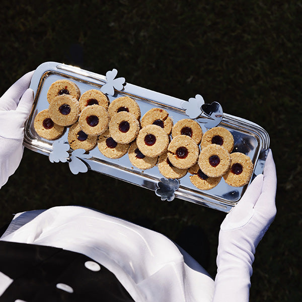 Botanical Rectangular Tray With Acrylic Insert  -صينية مستطيلة نحيفه مع قاعده اكريلك للحمايه