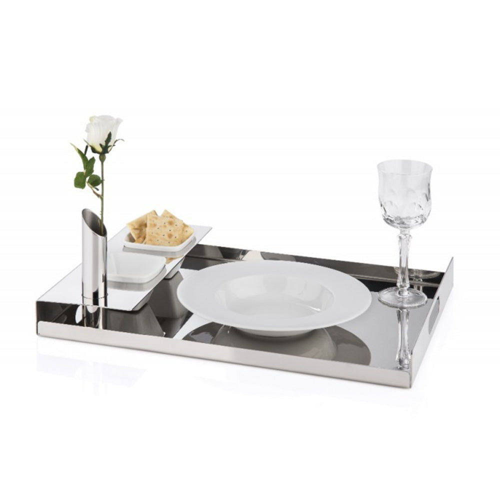 Tray W/2 Porcelains / Flower Vase - صينية تقديم
