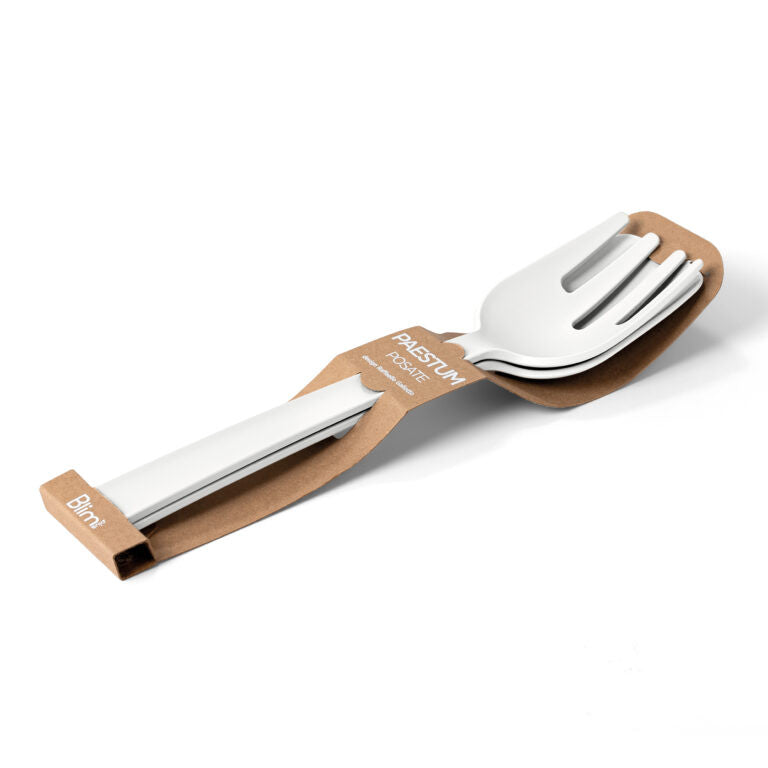 PAESTUM Cutlery Spoon & Fork, White Color - أدوات مائدة PAESTUM شوكة وملعقة , لون أبيض