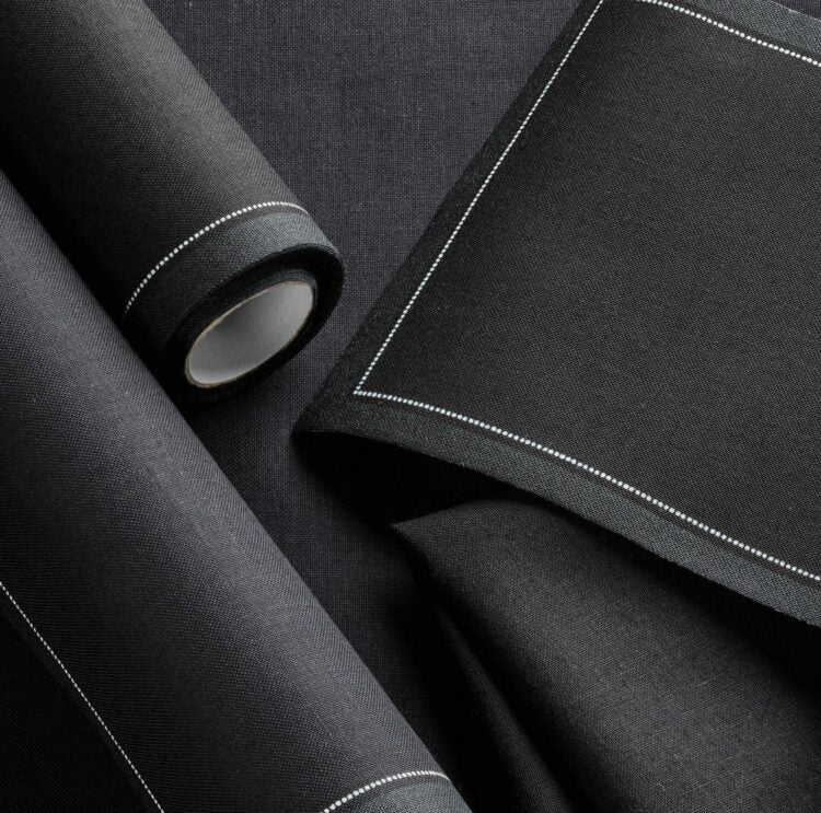COCKTAIL NAPKIN PACK, 11 x 11 CM, Black - مناديل سفرة قطنية11x11سم 50قطعة , لون أسود