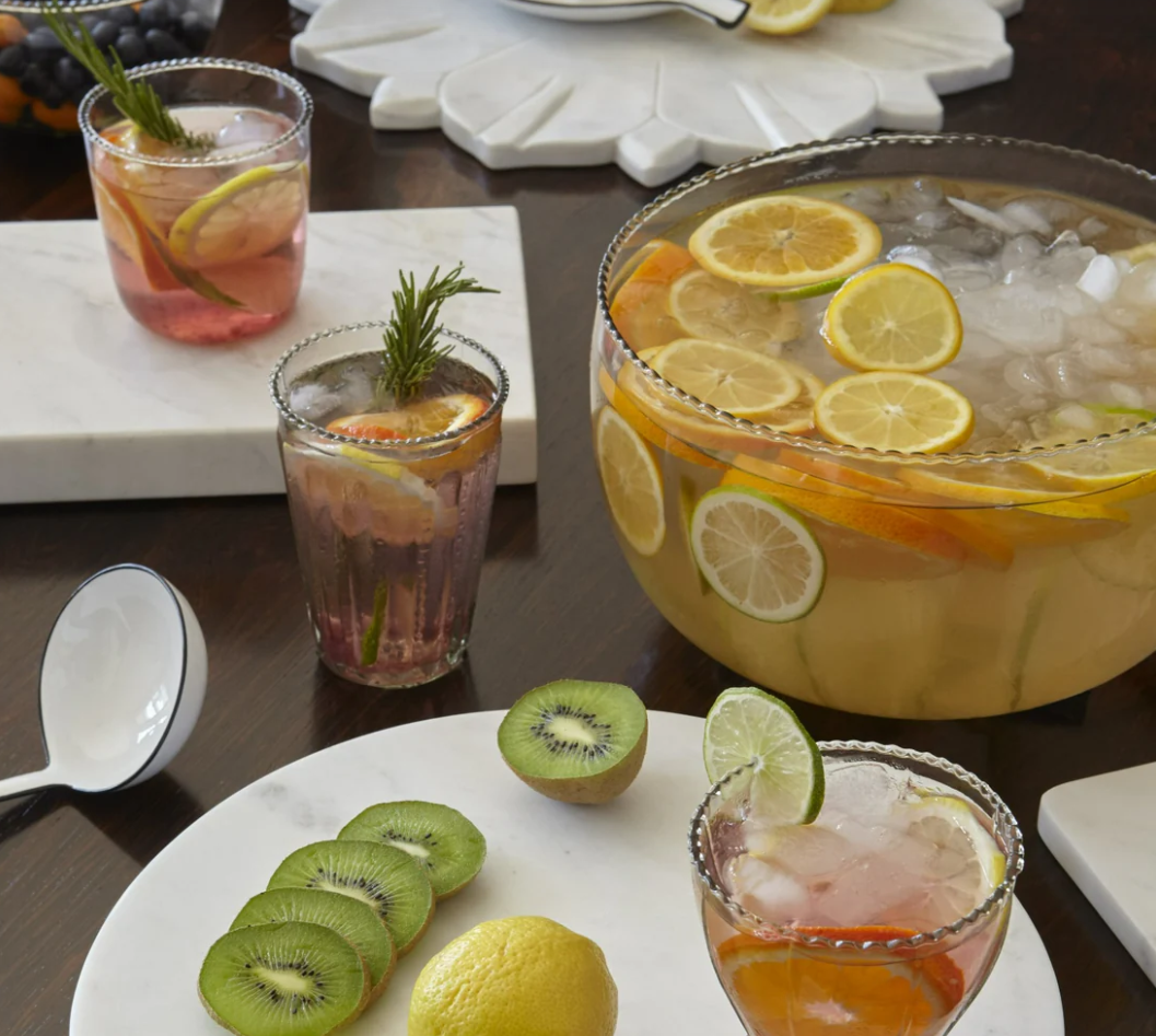 RUFFLE GLASS BOWL LARGE - وعاء زجاجي كبير