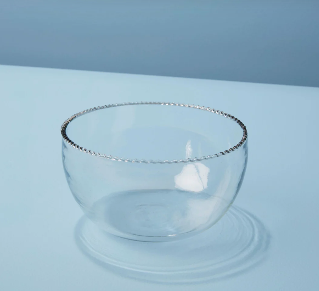 RUFFLE GLASS BOWL SMALL - وعاء زجاجي صغير