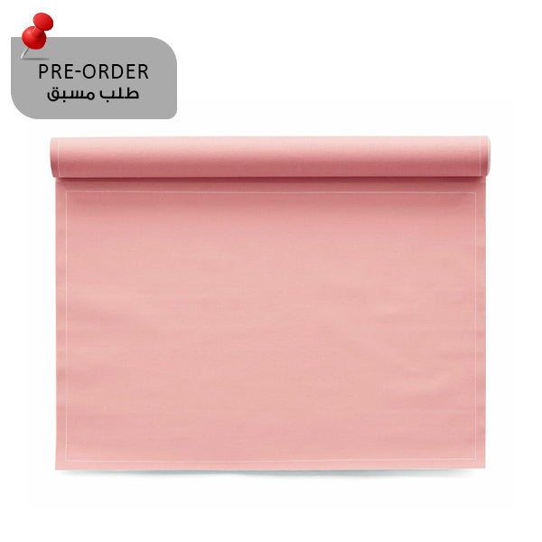 Dusty Pink Placemat 48x32 100% Cotton,Rolls 12 - رول مفارش أطباق قطنية، 48 × 32 سم، وردي