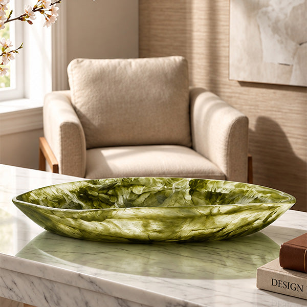Large Oval Platter , Forest - طبق تقديم بيضاوي كبير، أخضر