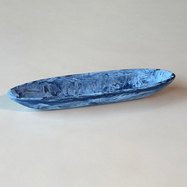 Denim , Medium Boat Bowl  - وعاء تقديم طويل , ازرق