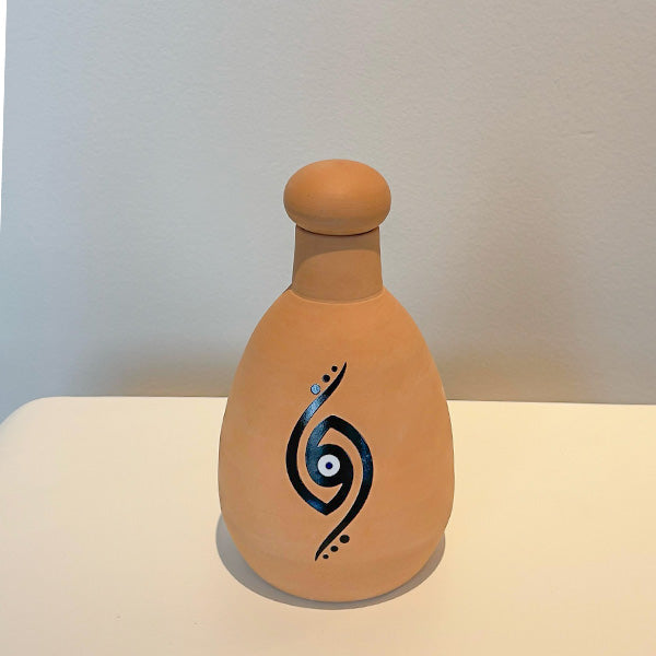 Water Drinking Pot ,Black - فخارة تنقية المياه , أسود