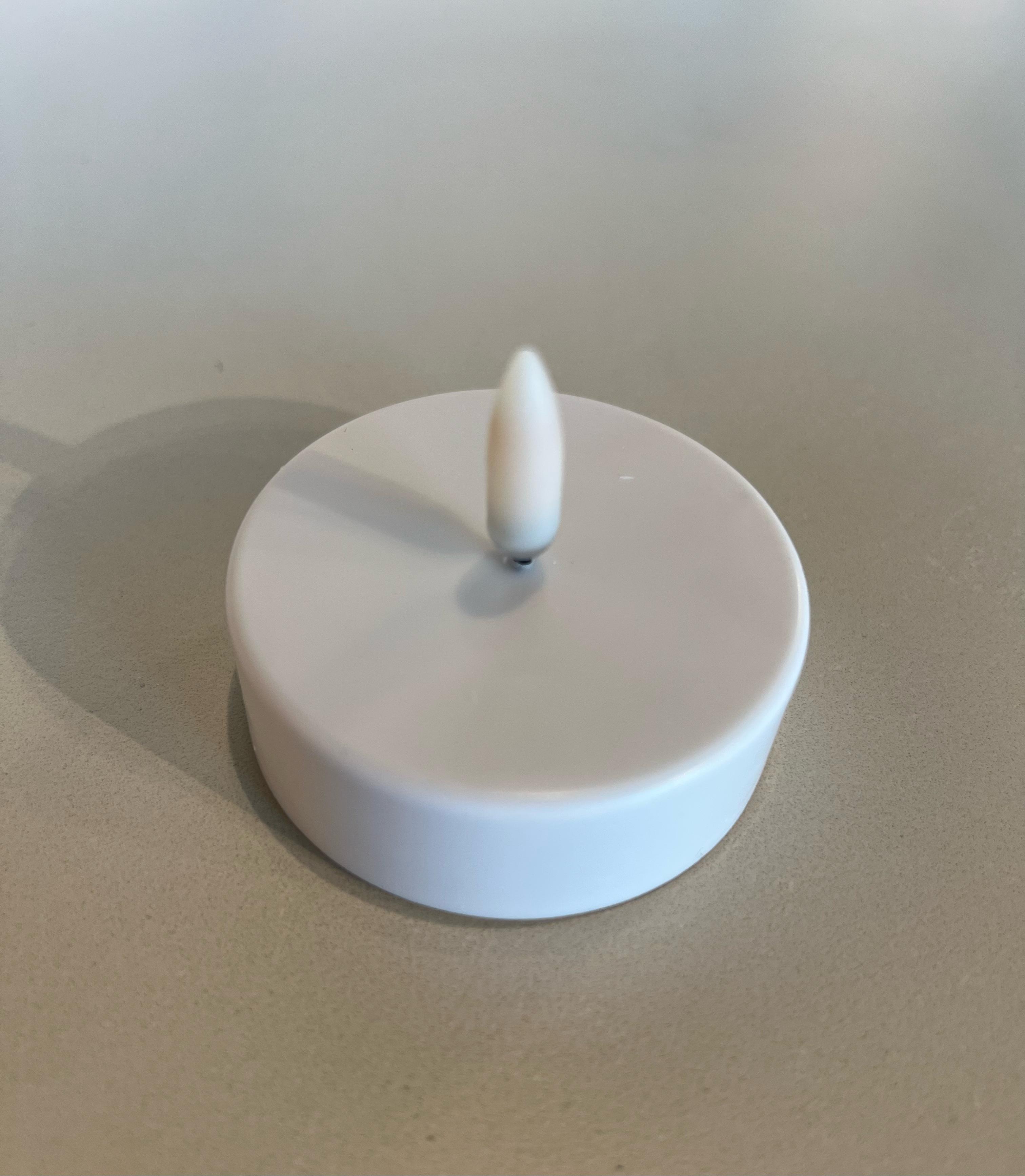 LED tealight 400~ battery incl., Nordic white wax, Smooth,  - شموع LED  ~ بطارية متضمنة، شمع أبيض نورديك، أملس