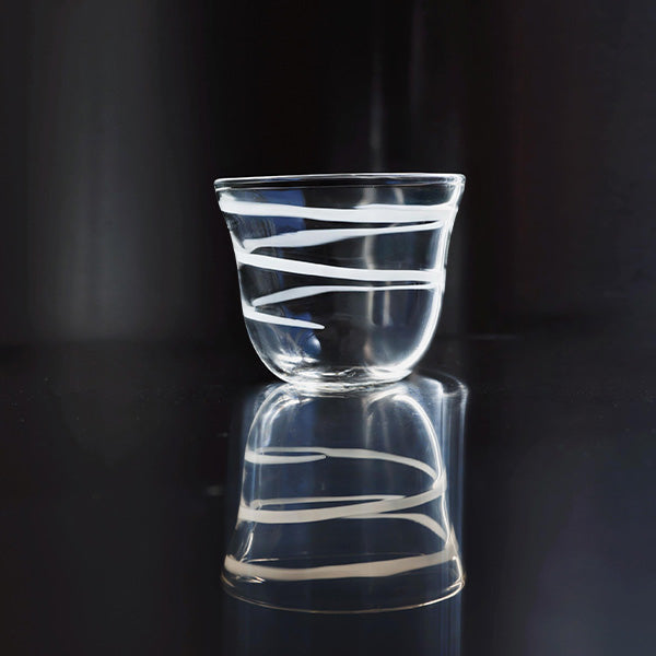 12 PC ARABIC COFFEE WITH WHITE STRIPES 12 PCS 6x4.8 CM - 12 قطعة قهوة عربية بخطوط بيضاء 12 قطعة 6x4.8 سم