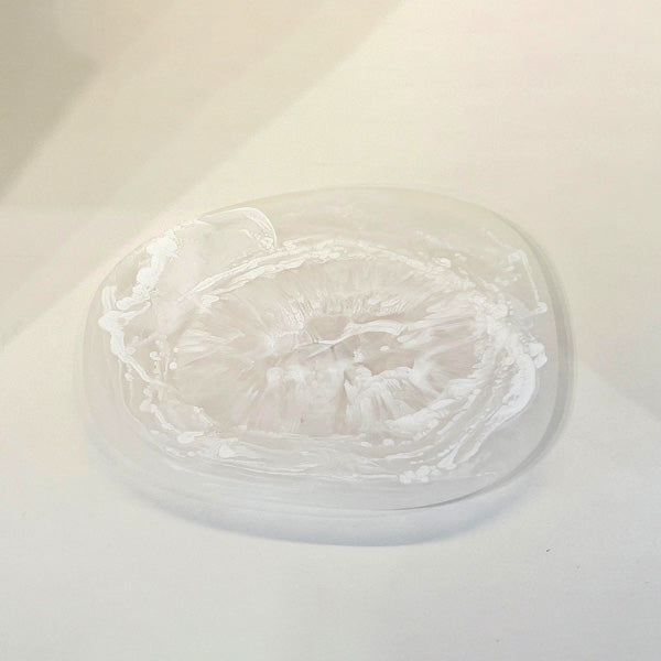 ORGANIC PLATTER MEDIUM WHITE 14.1X1.1 CM - 14.1X1.1 cm طبق وسط أبيض