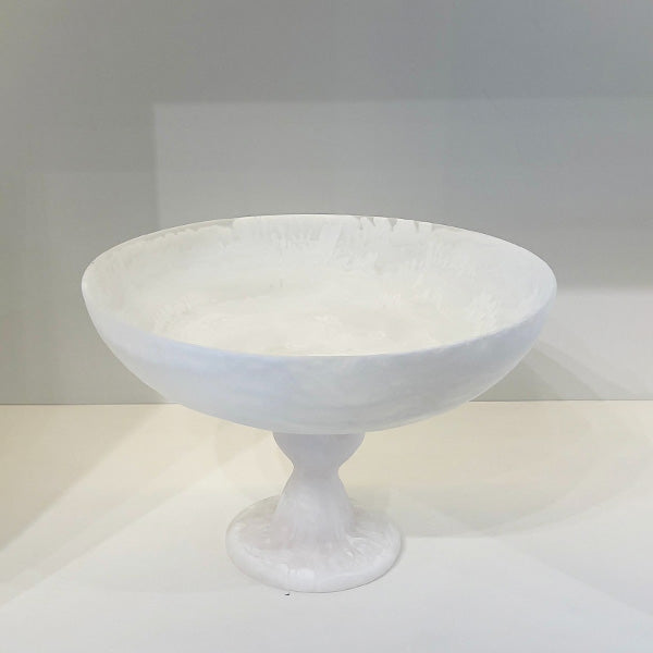 PEDESTAL BOWL WHITE 40 CM -وعاء قاعدة أبيض 40 سم