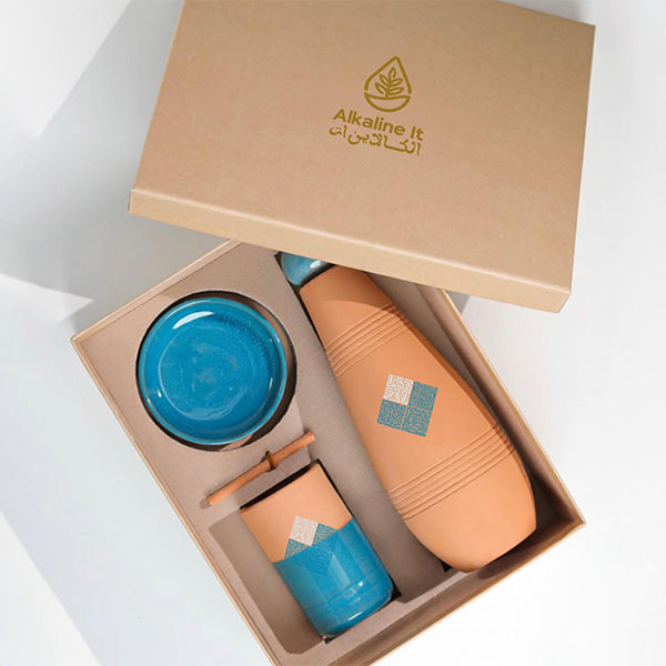 Al Kailane Set Blue -    طقم فخار أزرق