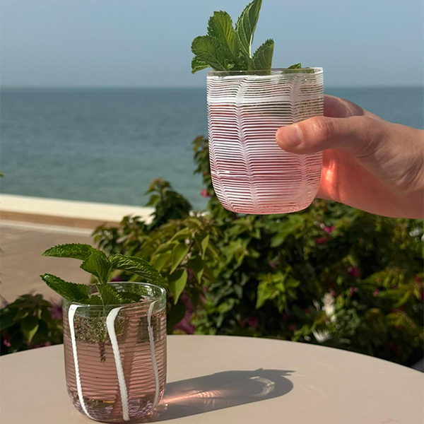 Drinking Glass Set , White - طقم اكواب , أبيض