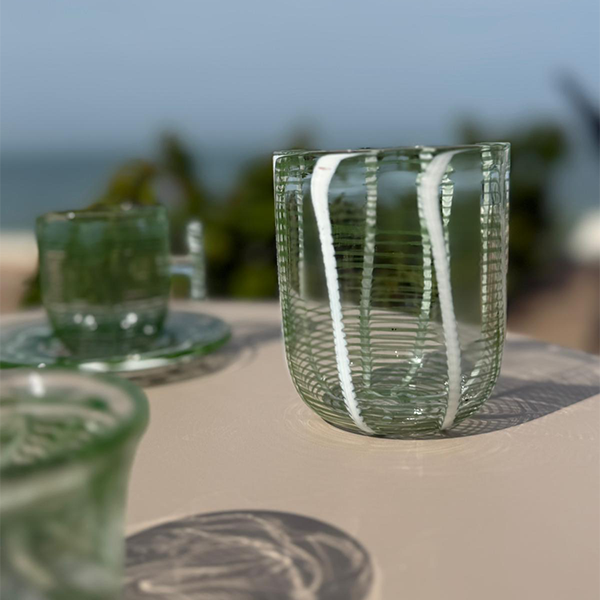 Espresso Cup/Saucer Set ,Green -  طقم اكواب إسبرسو مع صحن ,أخضر