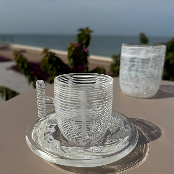 Drinking Glass Set , White - طقم اكواب , أبيض