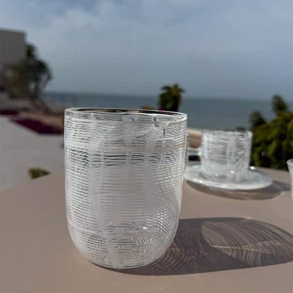 Drinking Glass Set , White - طقم اكواب , أبيض
