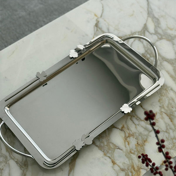 Botanical Large Rectangular Tray with Handle -  سم (47x29.5) صينية مستطيلة بمقبض كبيرة